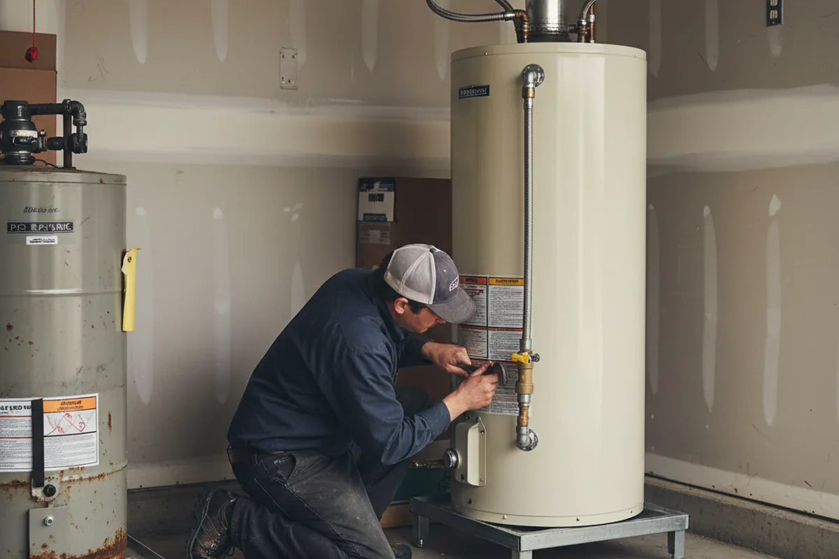 Water heater and shutoff valve replacement in Hana